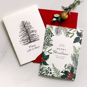 크리스마스 카드-Botanic